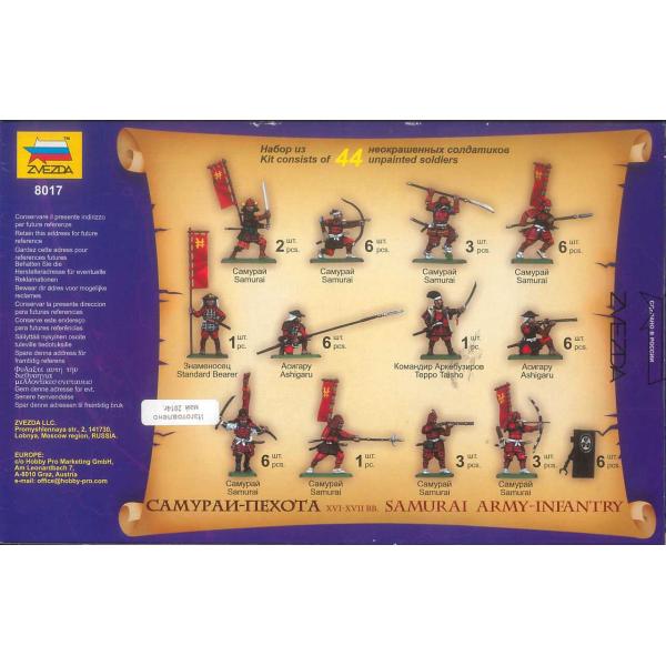 Wargames (AOB) figurky 8017 - Samuray Infantry XVI-XVII AD (1:72) (obrázek 3)