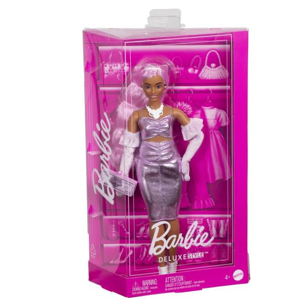 Barbie Deluxe modelka - Metalické šaty (obrázek 5)