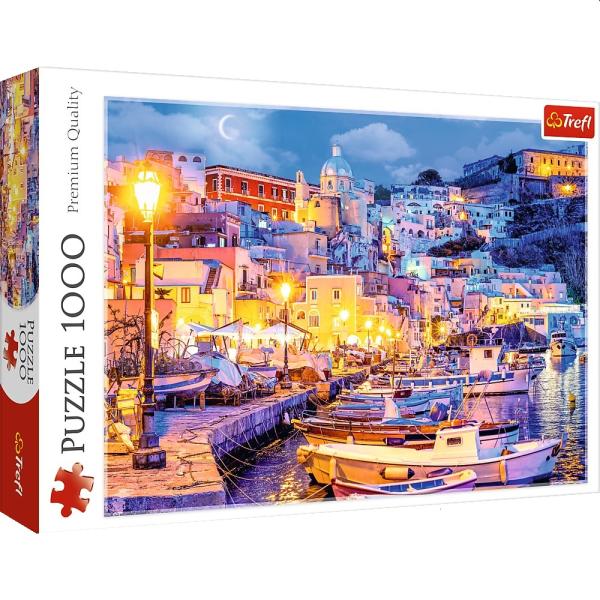 Trefl Puzzle 1000 - Ostrov Procida v noci, Itálie