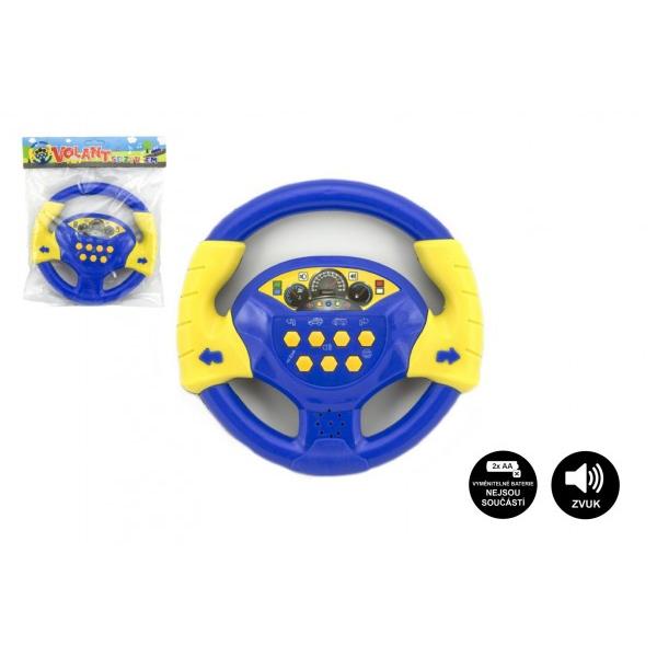 Volant modrý plast 20cm na baterie se zvukem v sáčku český design