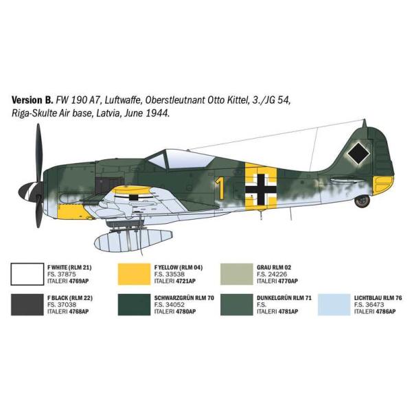 Model Kit letadlo 1490 - Focke-Wulf Fw 190 A-8/F Aces (1:72) (obrázek 4)