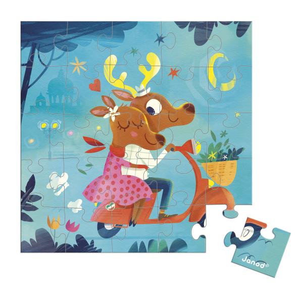 Janod Blahopřání k narozeninám s puzzle Sladký život