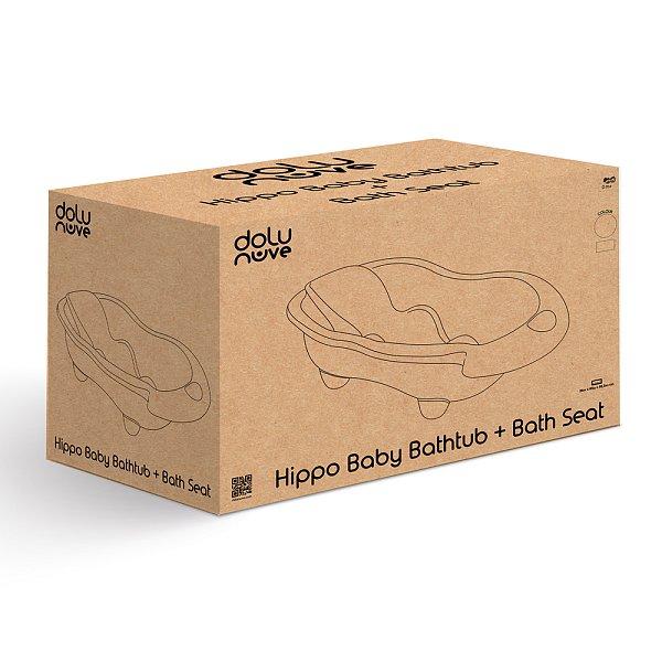 Dolu Dětská vanička Hippo s lehátkem, světle zelená, 26×84,5×50,5 cm