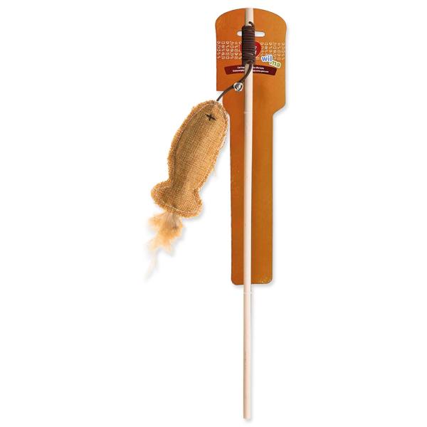 HPET hračka palička s rybičkou a rolničkou 40cm