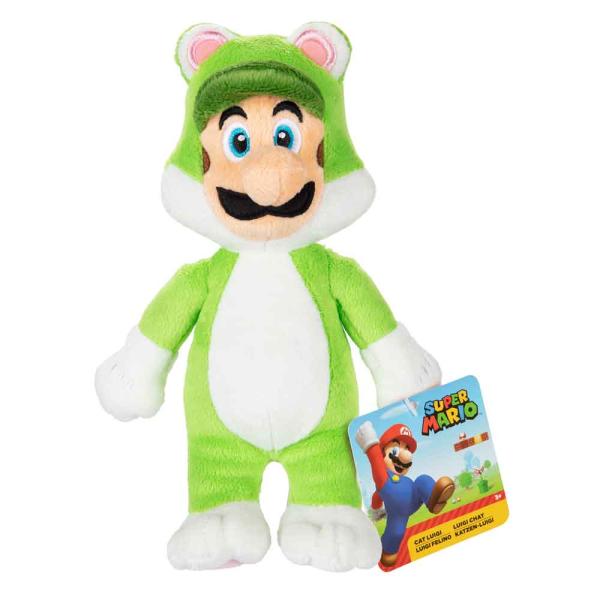 SUPER MARIO 2 Cat Luigi peluche 22cm