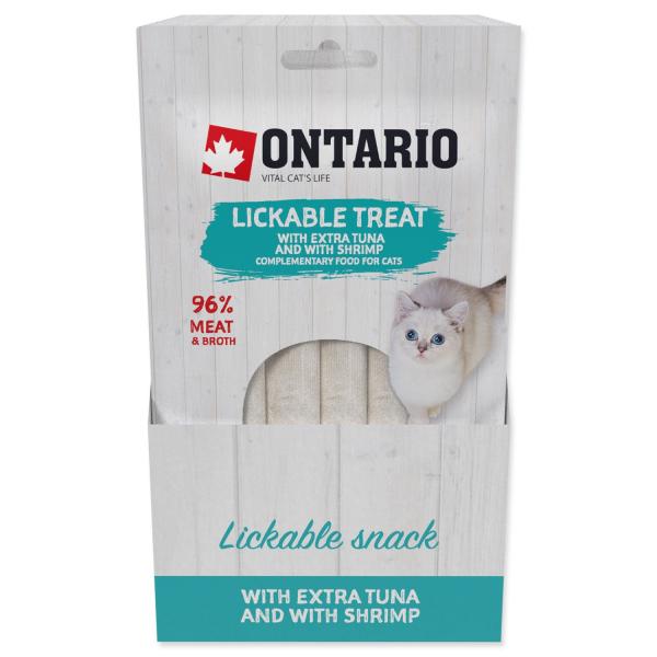 Ontario pochoutka lízací extra tuňák a krevety 5x14g (obrázek 9)