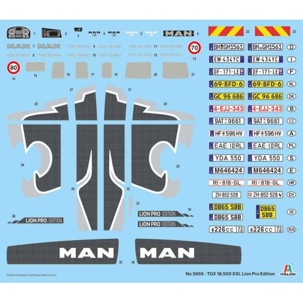Model Kit truck 3959 - MAN TGX XXL D38 (1:24) (obrázek 3)