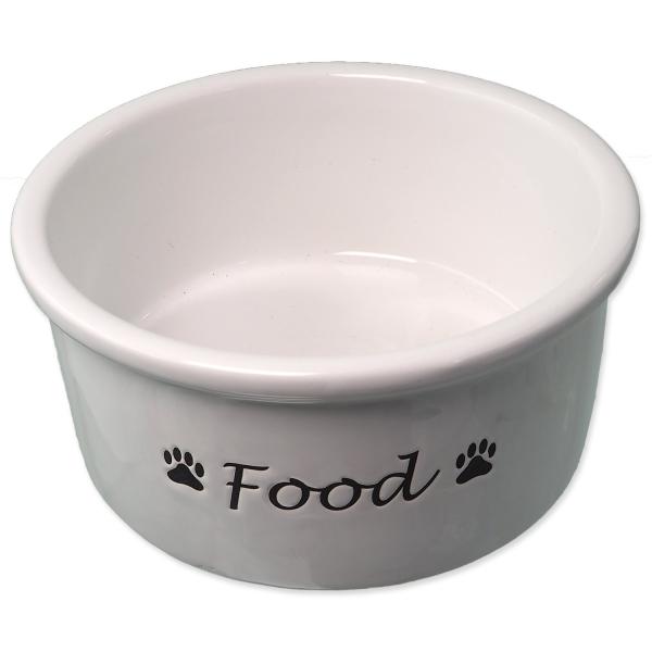 Miska Dog Fantasy keramická bílá Food 15x7cm, 600ml