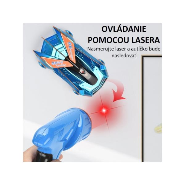 ROCK BUGGY Auto antigravitační RC s laserem 15 cm červené