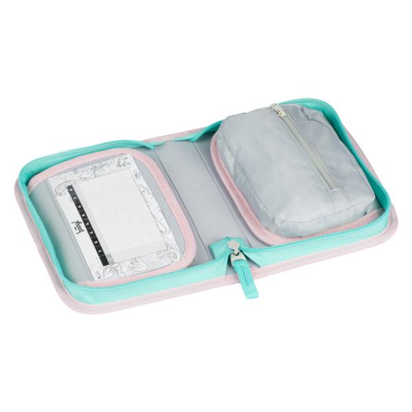 BAAGL Školní peračník jednoposchoďový Dúha růžový