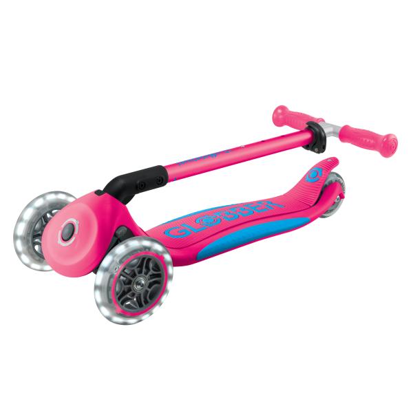 Globber dětská skládací koloběžka Elite Lights Fuchsia (obrázek 4)