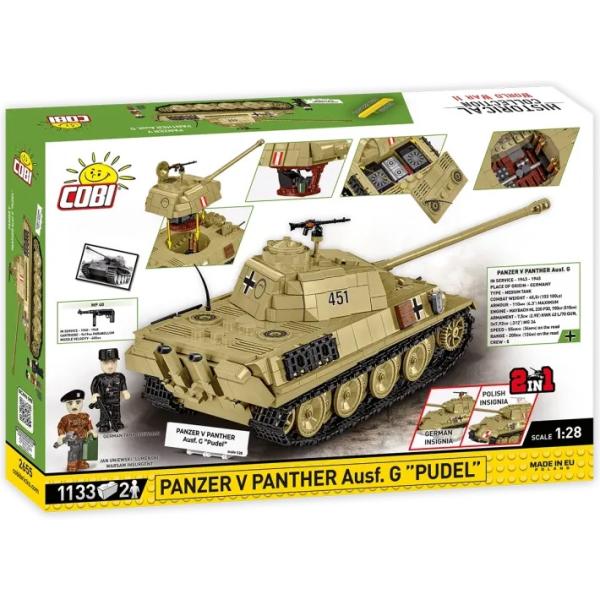 Cobi II WW Panzer V Panther Ausf. G „Pudel“, 1:28, 1133 k, 2 f