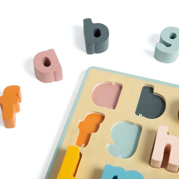 Bigjigs Toys Dřevěné puzzle malá písmena - abc (obrázek 5)