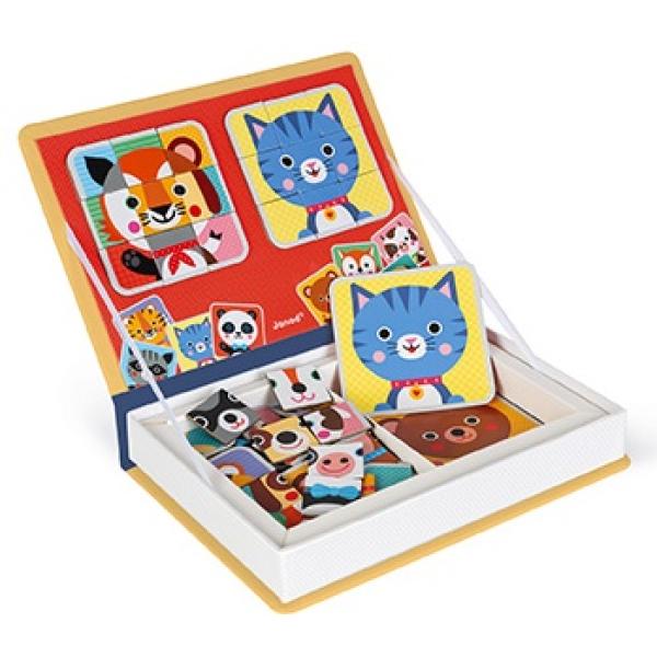 Janod Magnetibook Zvířata Puzzle Magnetická kniha pro děti (obrázek 4)