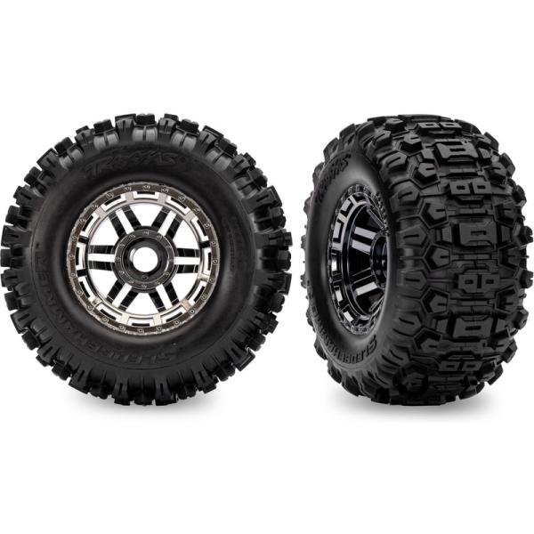 Traxxas kolo 2.8", pneu Maxx All-Terrain, disk černý chrom (2)
