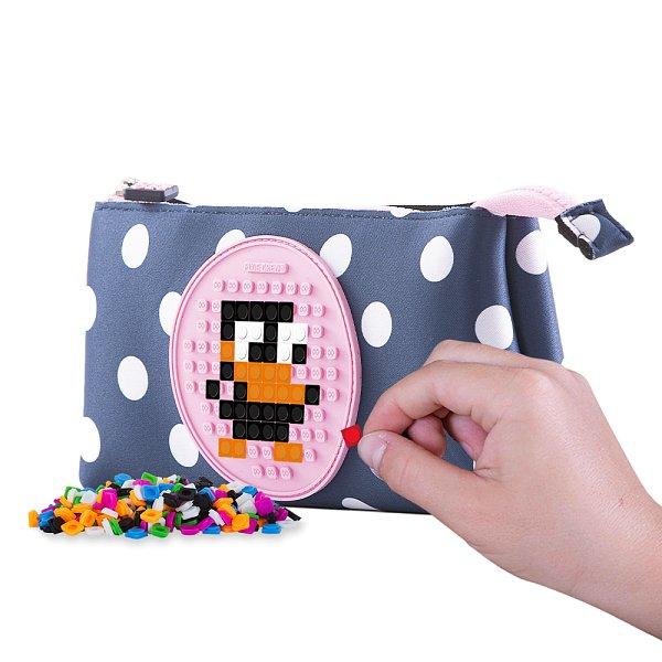 PIXIE CREW velké pouzdro modré s bílými tečkami