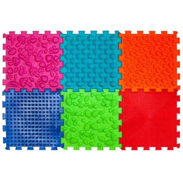 Ortek Masážna ortopedická podložka Puzzle "Mix" 6 prvkov