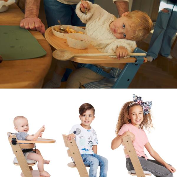 KINDERKRAFT Židlička jídelní Nordic Breeze s polštářem (obrázek 5)