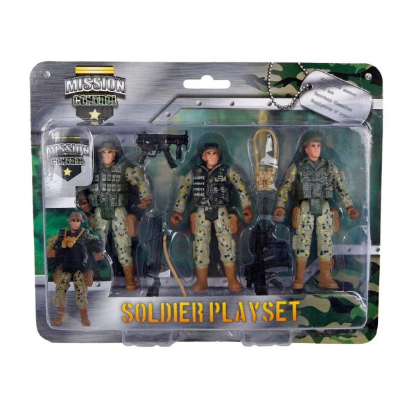 Řídící středisko voják 10cm s 3 kusy zbraně.
