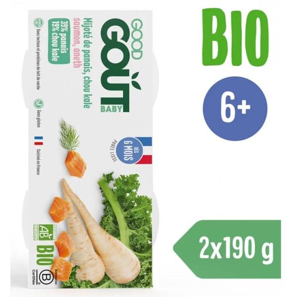 2x GOOD GOUT BIO Losos s kapustou a pastinkou 190 g