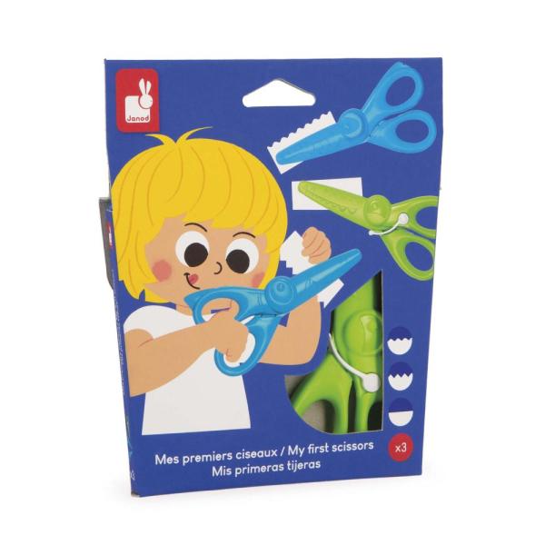 Janod Colorino Dětské nůžky na papír 3 ks (obrázek 11)