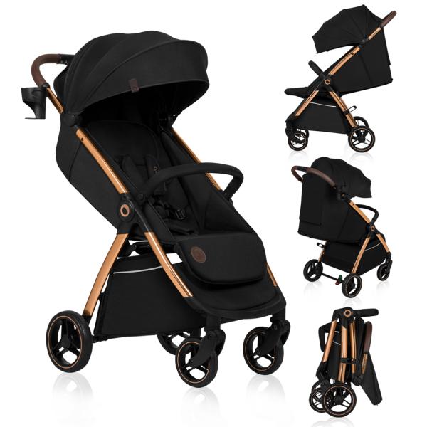 Lionelo Kočík športový Ingrid Black Onyx