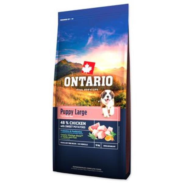 Krmivo Ontario Puppy & Junior Large Chicken & Sweet Potatoes 12kg (obrázek 8)