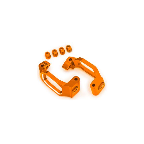 Traxxas závěs těhlice hliníkový oranžově eloxovaný (pár)