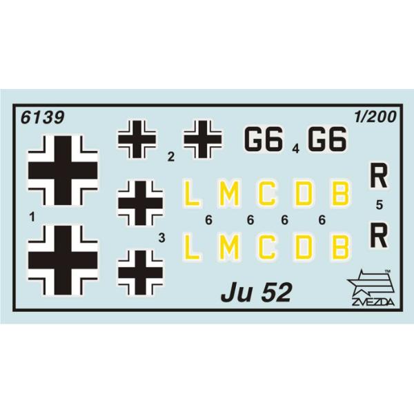 Wargames (WWII) letadlo 6139 - Junkers Ju-52 Transport Plane (1: 200) (obrázek 5)