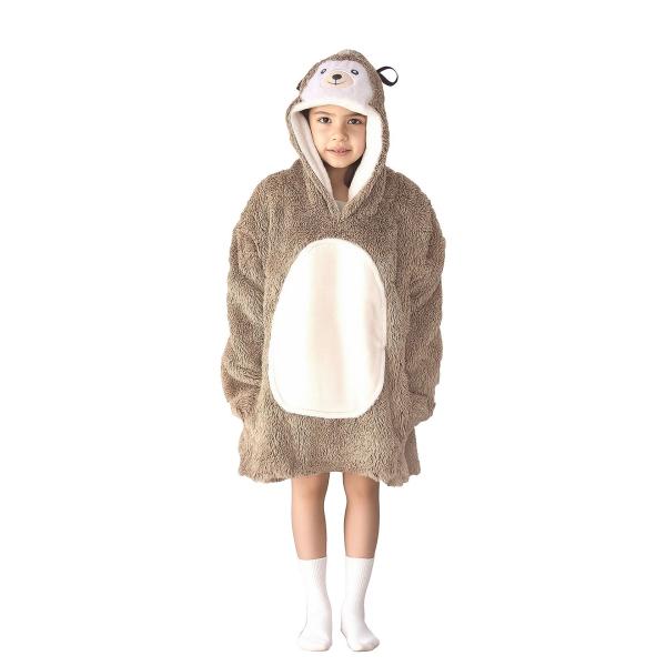 Cozy Noxxiez CH329 Ježek - hřejivá televizní mikinová deka s kapucí pro děti 7 - 12 let