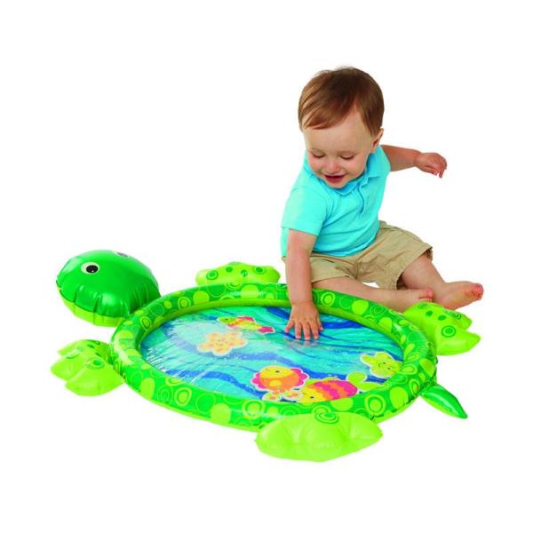 Zábavná vodní podložka želva nafukovací 84x61cm s doplňky 5ks v krabici