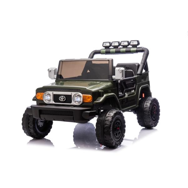Elektrické autíčko Toyota FJ Cruiser XXL s pohonem 4×4, licencované (Dvou místné), zelené,