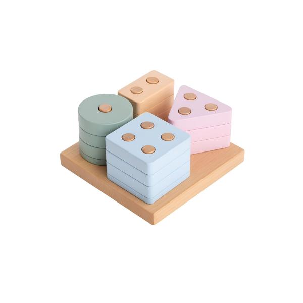 CUBIKA Pastel 15870 Triedíme tvary IV - drevená skladačka 17 dielov