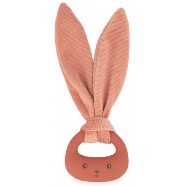 Kaloo Lapinoo Silikónové hryzátko s uväzovacími ušami terracotta