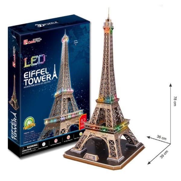 Puzzle 3D Eiffelova věž/led - 82 dílků