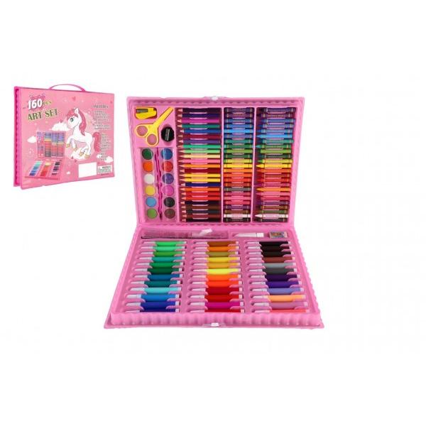 Sada na malovanie - Art box kreatívna sada s jednorožcom 160ks v plastovom kufríku 34x27x3