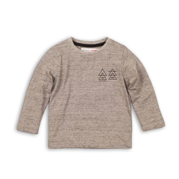 Triko chlapecké s dlouhým rukávem, Minoti, RANGER 8, šedá- 80/86