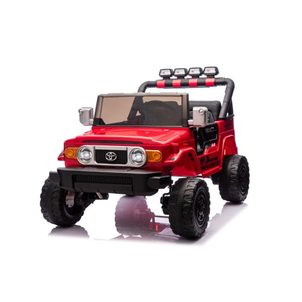 Elektrické autíčko Toyota FJ Cruiser XXL s pohonom 4x4, licencované (Dvojmiestne), červené