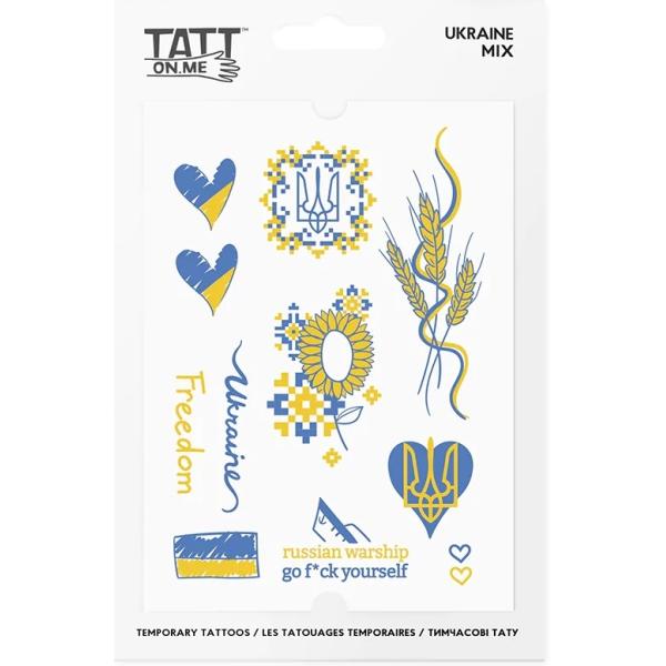 TATTonMe Voděodolné dočasné tetovačky Ukrajina mix