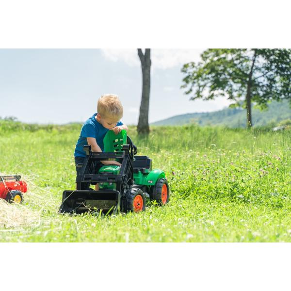 Falk Supercharger šlapací Traktor Velký s otevírací kapotou a vlečkou zelený (obrázek 8)