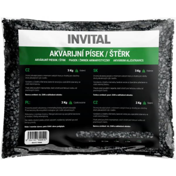 Akvarijní písek černý 2-4 mm 3 kg