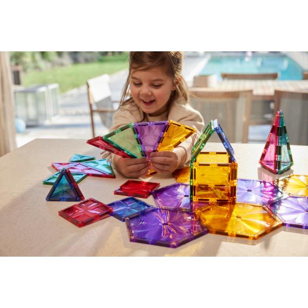 Cleverclixx Magnetická stavebnice Geo Pack Pastel – 45 ks (obrázek 10)