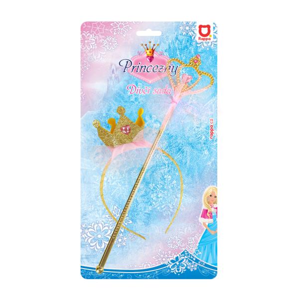 Čelenka princezna s korunkou a paličkou