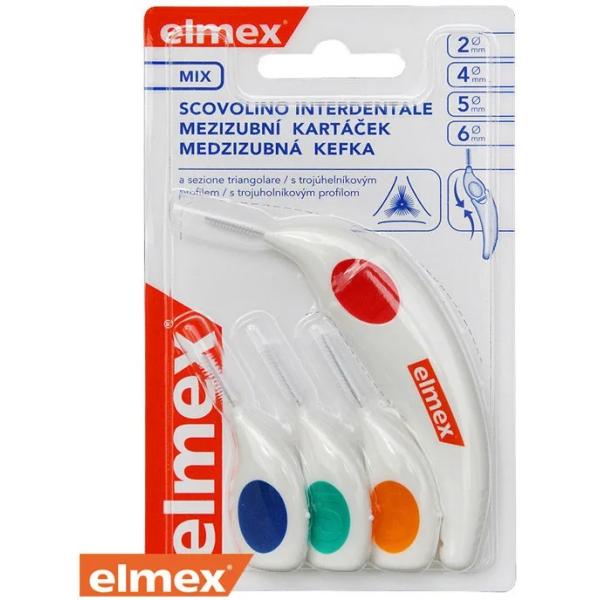 Elmex Medzizubná kefka 2, 4, 5, 6mm mix 4ks