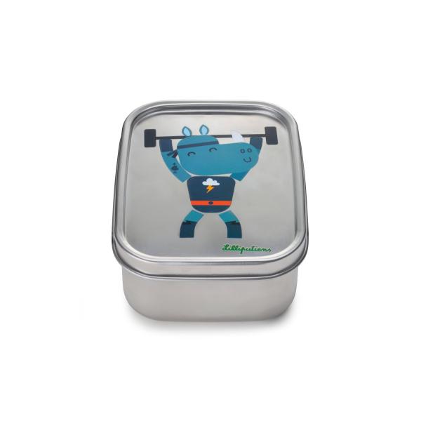 Lilliputiens – nerezový obědový box – nosorožec Marius