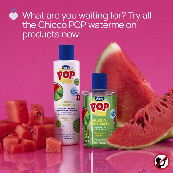 Chicco Šampon a kondicionér Pop Comby Watermelon 250ml (obrázek 6)