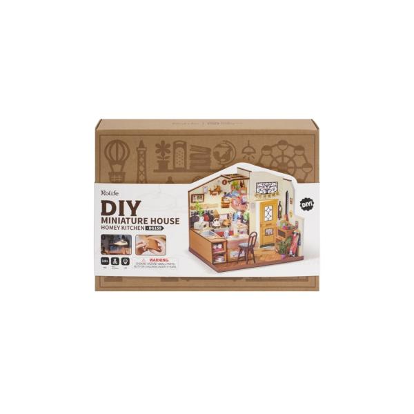 RoboTime 3D Dřevěné puzzle Útulná kuchyně