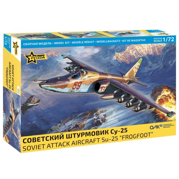 Kit de modelo avión 7312 - Avión de ataque soviético Su-25 "Frogfoot" (1:72)