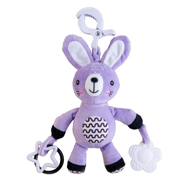 Zajačik/Zajac babyted hrkálka plyš 30cm záves na postieľku/kočík