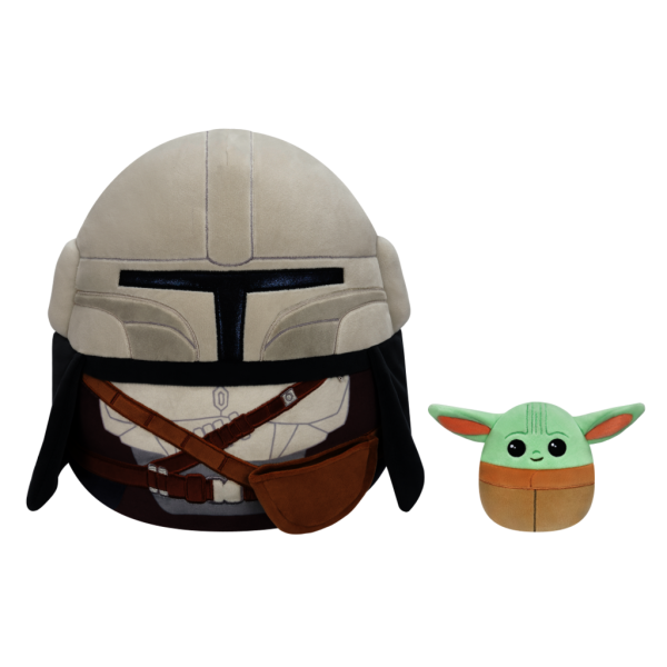 SQUISHMALLOWS Star Wars Mandalorian 30 cm y Grogu 9 cm